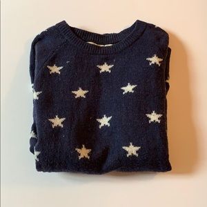 H & M blue star sweater